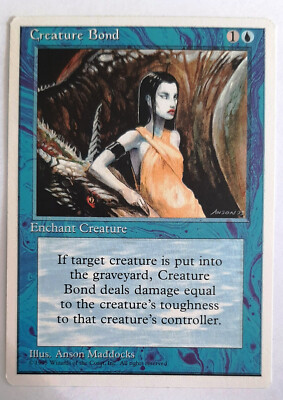  CREATURE BOND  4. EDITION 1995  NM  BLUE  MAGIC GATHERING  MTG Kreaturenbindung