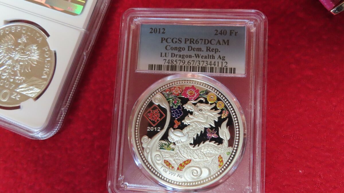 Congo Africa 240 francs 2012 Lunar Year of Dragon Fu .999 Congo Africa 240 francs 2012 Lunar Year of Dragon Fu .999