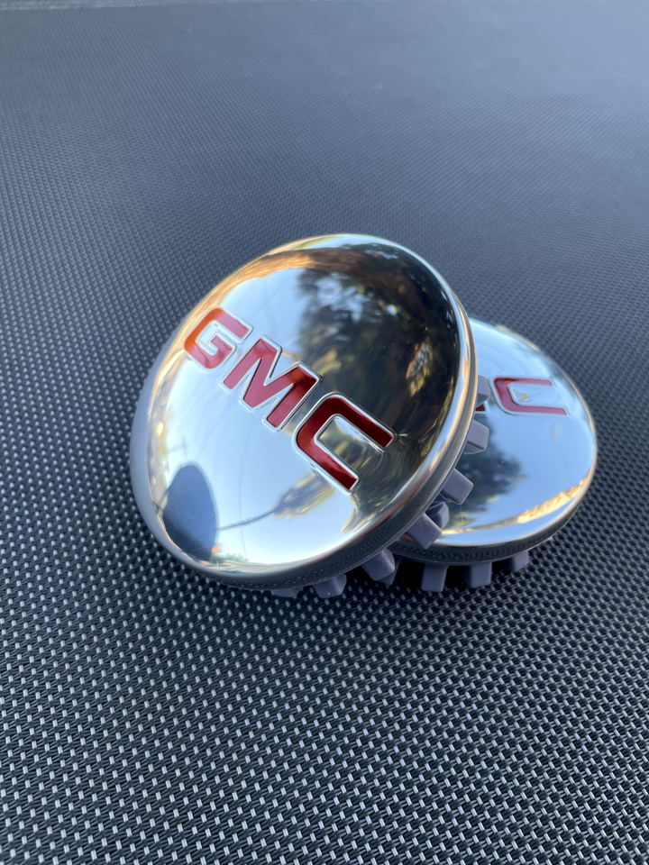 ASHLRY MIAI Pack of 4 GMC 3.25inch Or 83mm Chrome Wheel Center Caps Emblem Logo