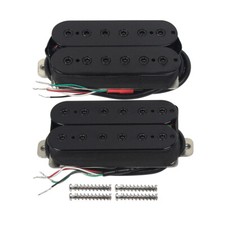 FLEOR Set of Black Open Humbucker Alnico 5 Neck & Bridge Guitar Pickups 7K+15K