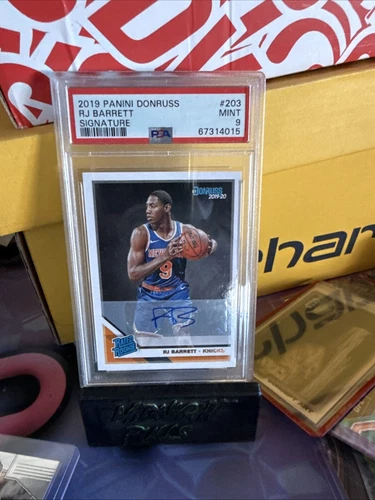2019-20 Panini Donruss - Rated Rookie Signatures #203 RJ Barrett RC Auto PSA 9