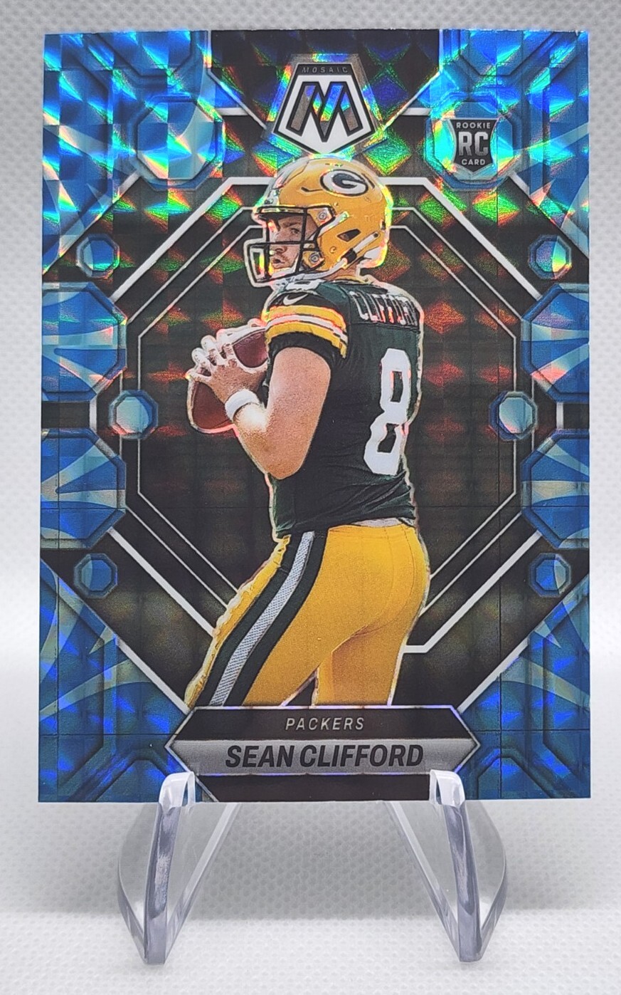 2023 Panini Mosaic Reactive Blue Sean Clifford RC Green Bay Packers #361