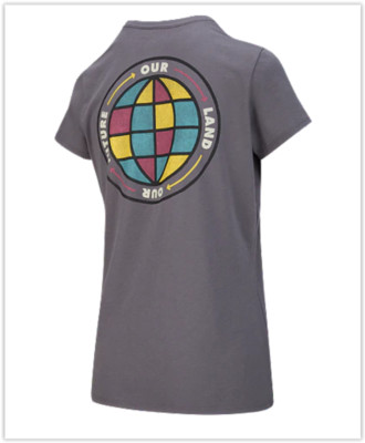 NWT The North Face Women's BOTTLE SOURCE recycle Tee, Rabbit Grey, size L