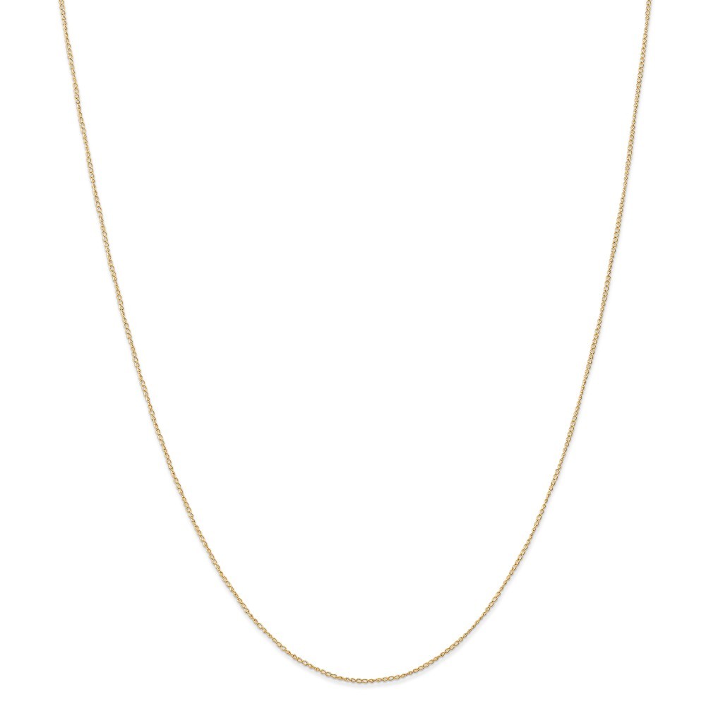 14k Yellow Gold mm Carded Curb Link Chain Necklace 20 Inch