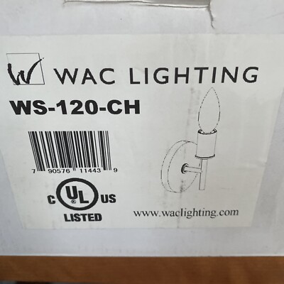 WAC LIGHTING WS-120-CH WALL SCONCE 120V 60W ROUND BACK PLATE