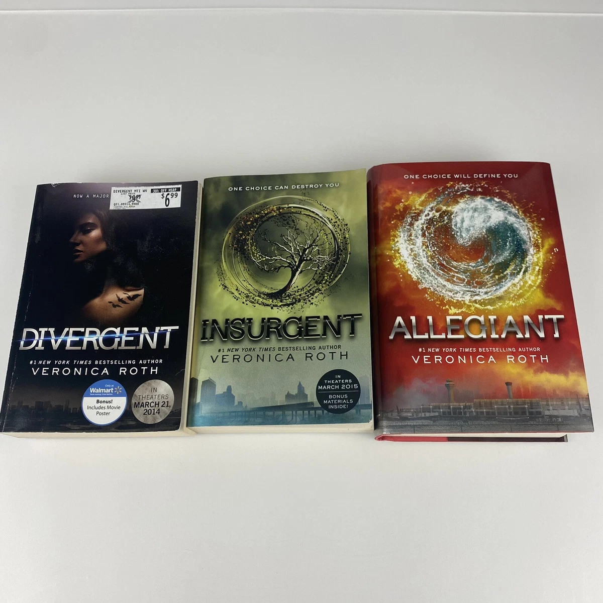 Divergent Veronica Roth Trilogy Book Series Lot Of 3 | EBay