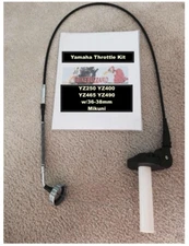 Yamaha YZ250 YZ400 YZ465 YZ490 36-38mm Carb Modern Throttle & Cable Kit NEW!