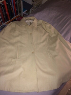BURBERRY UMHANG MANTEL WOLLE CAMEL BEIGE M L 40 42 KLEID JACKE TOP 8 10 MIU VINTAGE