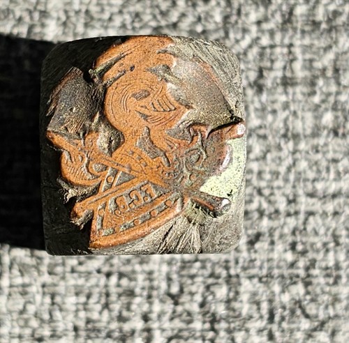 Buchdruck Typendruck Block Ritter von Pythias FCB in Rüstungsblei Vintage
