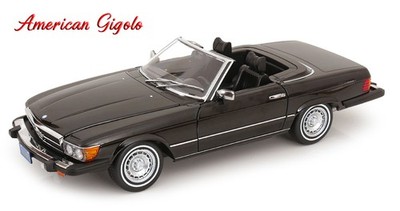 KK Scale 1:12 MERCEDES 450SL R107 USA 1979 BLACK AMERICAN GIGOLO - KKDC120262