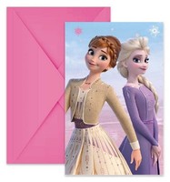 Procos 94057 - Einladungen Frozen 2 Wind Spirit, Fsc® Mix, 6 StüCk Mit Umschlag,