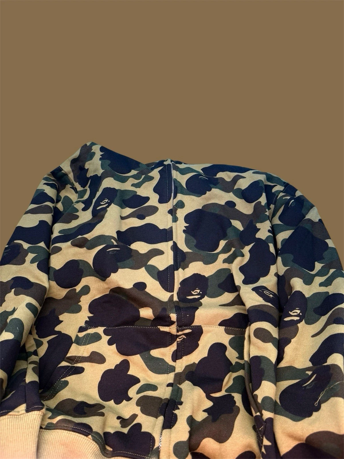A BATHING APE (BAPE) Felpa con cappuccio e zip intera Bape 1st Camo Shark (TG. LARGE)