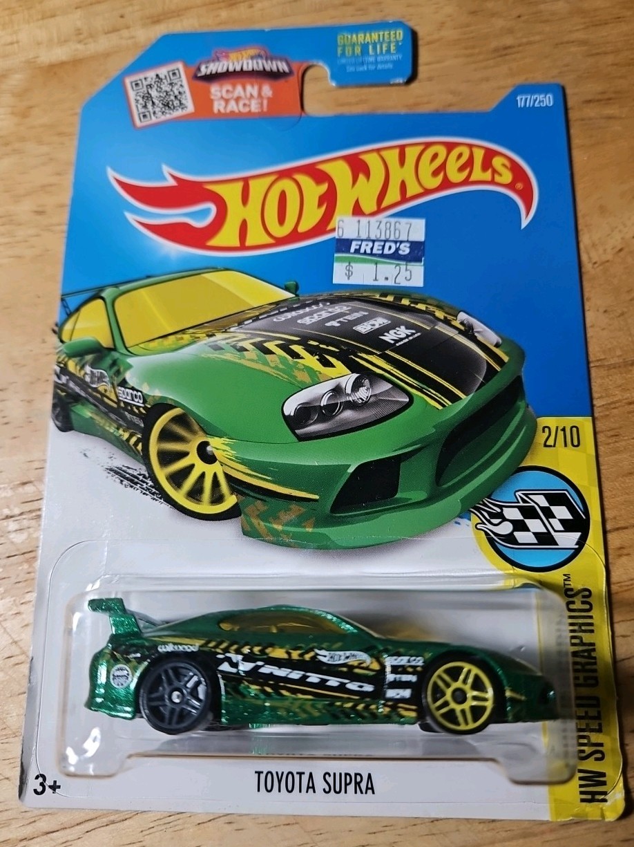 Hot Wheels 2016 HW Speed Graphics Toyota Supra Green #177/250 Nitto