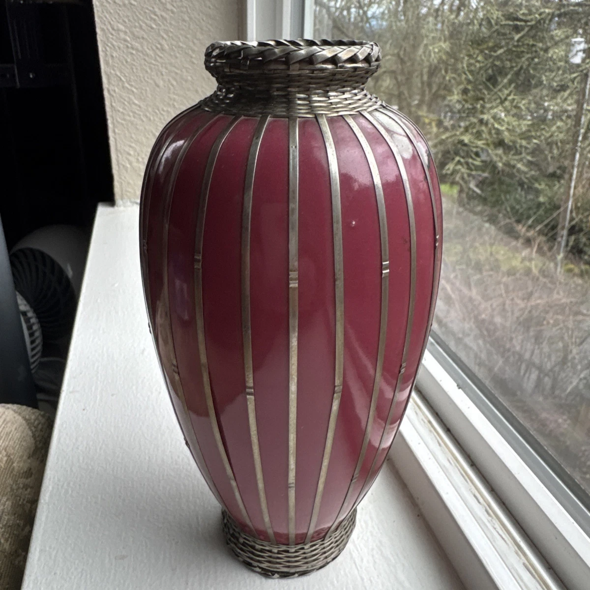 陶瓷绿色1900-1940 年日本花瓶| eBay