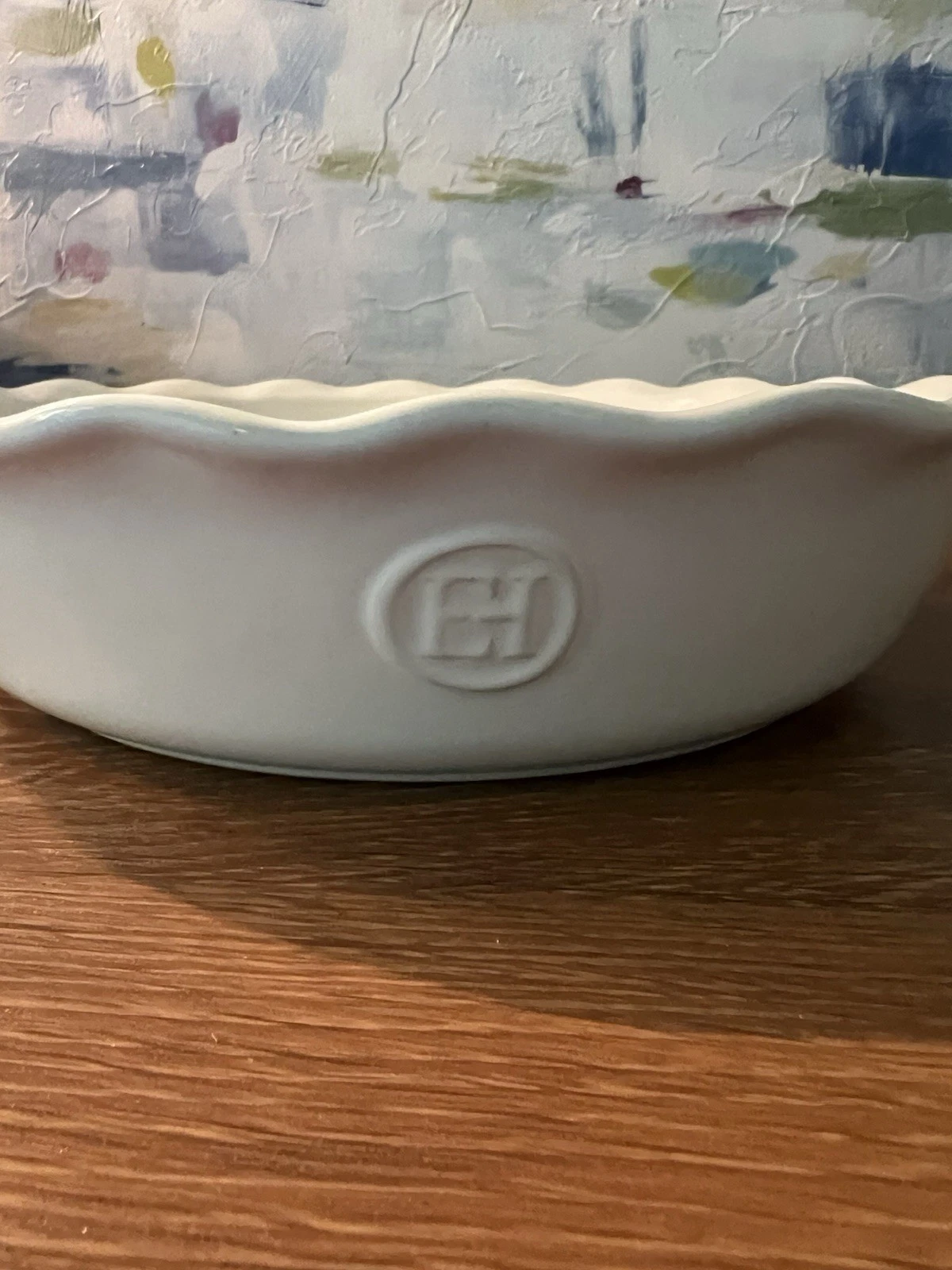 Emile Henry France White Ruffled Ceramic Deep Pie Dish 9" Modern Classics 61.21
Opens in a new windo