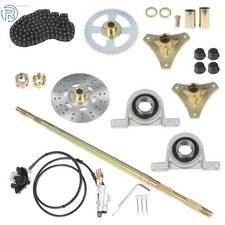 Drift Trike Go Kart Rear Live Axle Kit, Sprocket  Hub, Brake Assembly,Chain,Hub