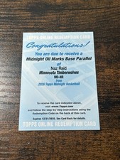Naz Reid 2025-26 Topps Midnight Auto Midnight Oil Marks Base Redemption