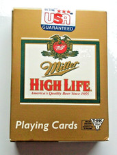 Miller High Life Playing Cards Plastic Coated Gold Pack Hoyle No. 6905