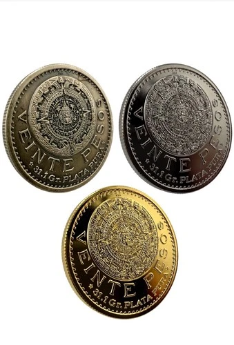 1917 Mexico 20 Pesos Tribute Reserva Premium 3 x 1 oz Silver Medal Set