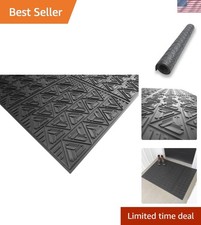 Indoor/Outdoor Scraper Door Mat, 3' x 4', Shoe and Boot Scraper Mat, Cleans M...
