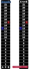 2 Pack Cornhole Scoreboards Black Magnetic Decal with Score Keepers for Corn H