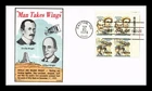 Dr Jim Stamps Gamm Cachet Orville & Wilbur Wright Aviation Pioneers Air Mail Fdc