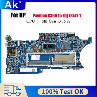 For HP Pavilion X360 15-DQ 15T-DQ Laptop Motherboard 18741-1 i3 i5 i7 L50972-601