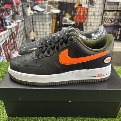 Nike Air Force 1 '07 LV8 Low Hoops Black Orange Green DH7440 001 MEN'S SIZE 10