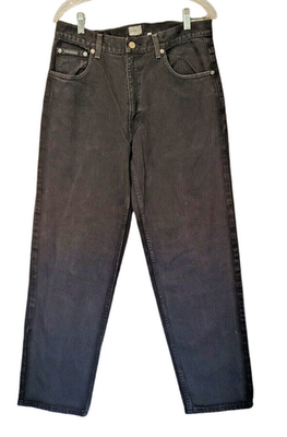 Vintage 80s Calvin Klein Jeans Size 32 Black High-Waist Tapered