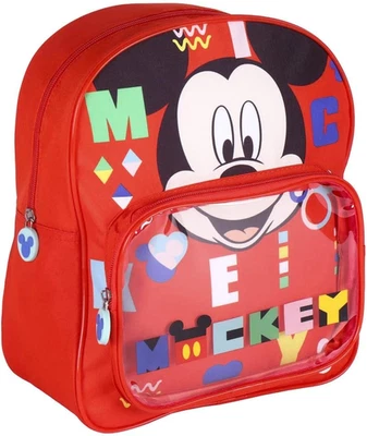 Disney Sac À Dos Mickey Mouse Pour Enfants Rouge Maternelle Préscolaire - Photo 1/4