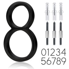 5 Inch Stainless Steel Floating House Number Black Mailbox Door Numero Casa 8