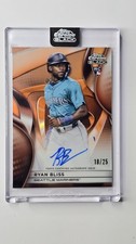 2025 Topps CHROME BLACK Ryan Bliss #CBA-RB ORANGE REFRACTOR AUTOGRAPH RC /25
