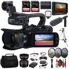 Canon XA60 UHD 4K Camcorder 4K Monitor Pro Mic 2x64GB Bundle