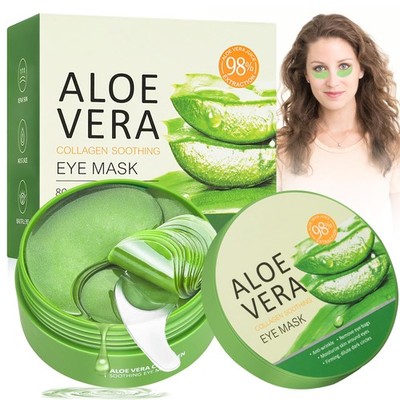 Augenpads 60 Stück,Hydrogel Eye Patches mit Hyaluron & Kollagen,Aloe Vera Aug...