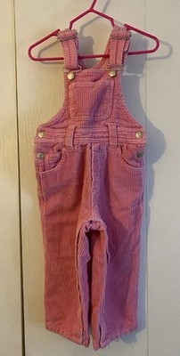 Cotton Resources girls 18M Pink Corduroy Overalls 100% Cotton Button Snap Pocket