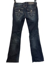 Rock Revival Eva Boot Womens Jeans Size 26 Dark Wash Distressed Cotton