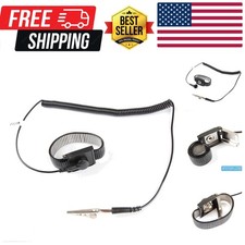 Anti Static ESD Adjustable Metal Wrist Strap Anti-static Wristband with 8 Fee...