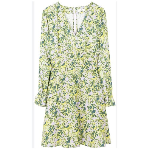 PS by Paul Smith Floral Mini Dress Lavender V-Neck Long Sleeve Dress