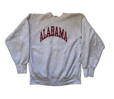 Vintage 90s University Of Alabama Reverse Weave Style Crewneck Sweatshirt XL