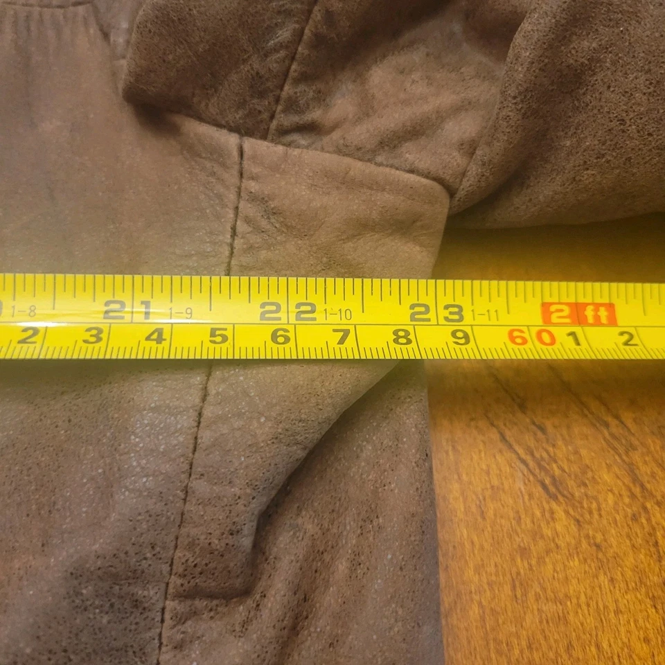 Silvia y Mario Argentina Hombre Chaqueta de Cuero Blazer Abrigo Deportivo Marrón Talla US L Foto 4 de 4