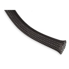TECHFLEX PTN0.38BK500 Braided Sleeving,0.375 In.,500 ft.,Black 1UXW7