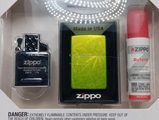 Zippo Cannabis Leaves 46269 Double Torch Lighter Gift Set