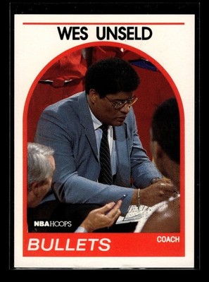 1989-90 NBA Hoops #53 Wes Unseld CO (EX)(BSK)