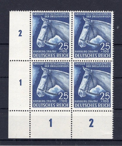 DR-3.Reich 779ER Lower Left Horse Corner Stamp MNH Postfrisch