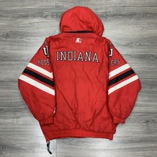 Vintage 90S Starter University Of Indiana Hoosiers Jacket Large Rare Men&rsquo;s Red