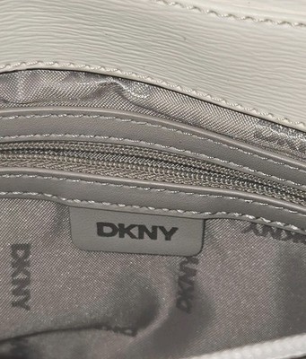 DKNY 02868 Ivory Crossbody Bag Silver Hardware Excellent Condition