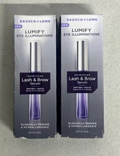 Bausch+Lomb Lumify Eye Illuminations Lash &Brow Serum Peptides+Biotin 0.12oz(2pk