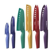 Astercook Knife Set, 12 Pcs Color-Coded Kitchen Knives Set, 6 Color... Fast Ship