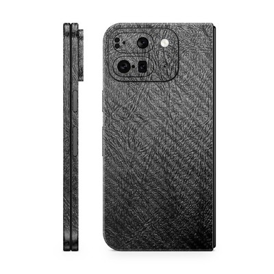 Carbon Fiber Skin with Google Pixel 9 Fold - Black Leather - Premium 3M Vinyl...