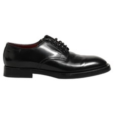 DOLCE & GABBANA Shoes Black Leather Lace Up Derby Dress Men EU41 / US8 1120usd